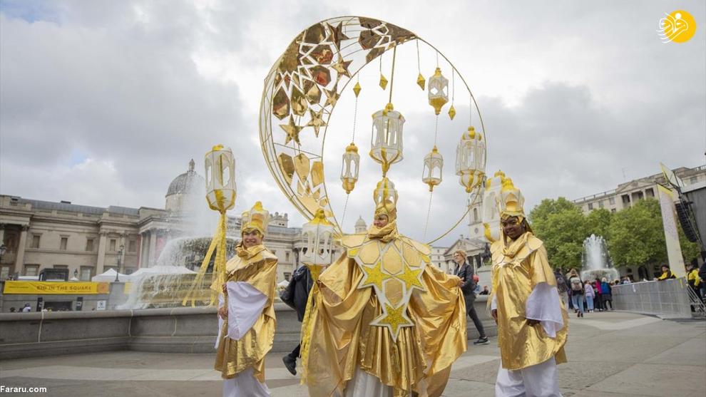 شور و شوق مسلمانان لندن در جشن رمضان + عکس