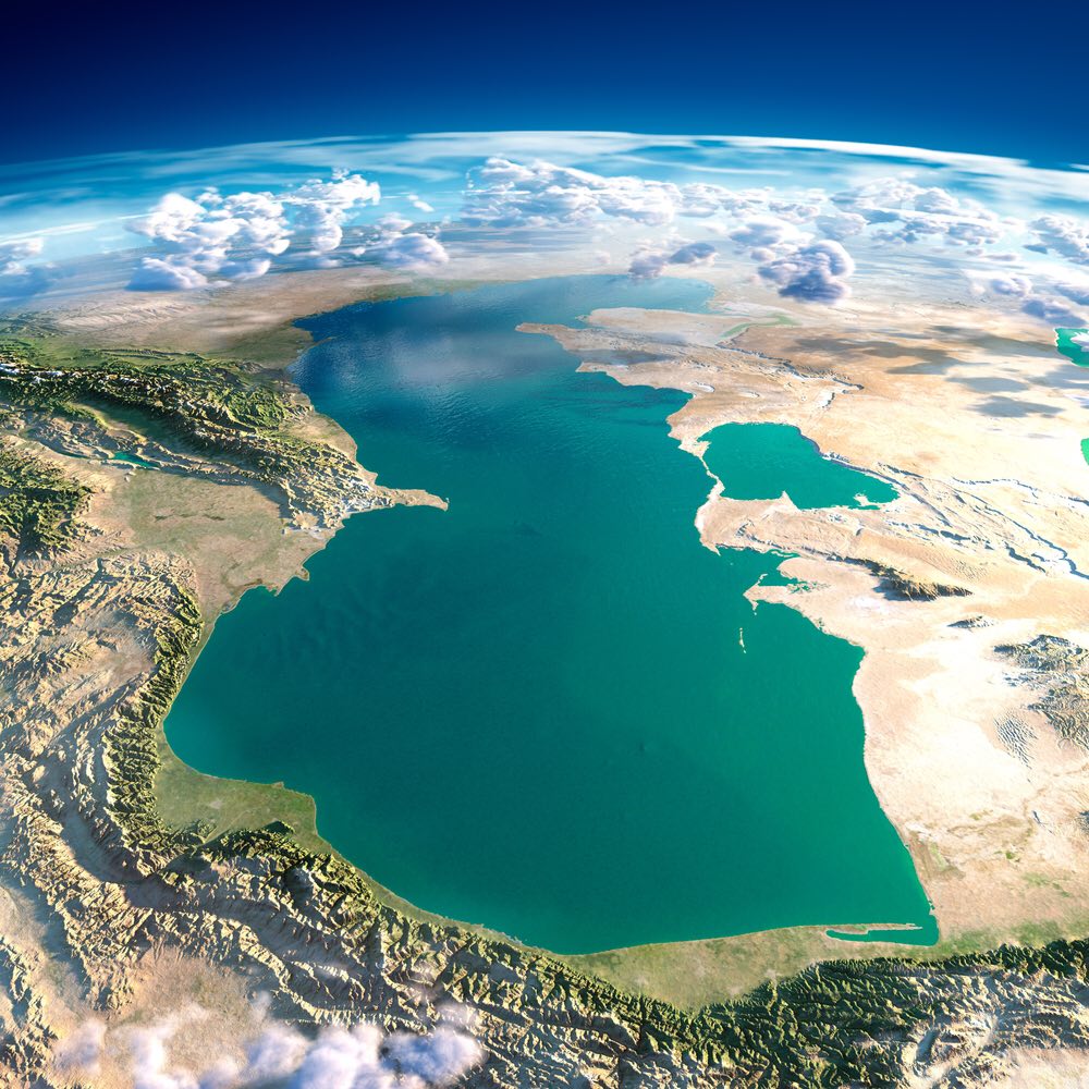 دریای خزر از چشم ماهواره + عکس