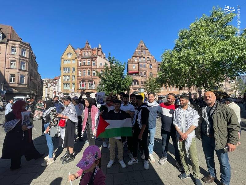 تجمع همبستگی با فلسطین در آلمان + عکس
