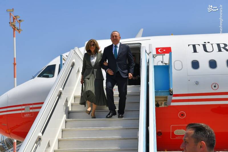 ورود وزیر خارجه ترکیه به فلسطین اشغالی + عکس