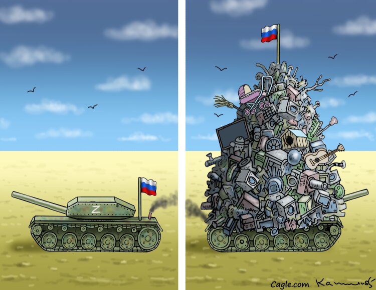 ارتش روسیه قبل و بعد از حمله به اوکراین + عکس
