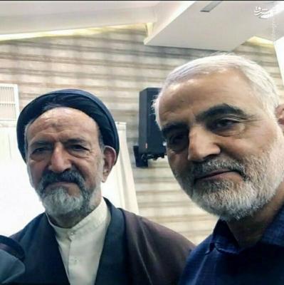 شهید سلیمانی و مرحوم دعایی در یک قاب + عکس