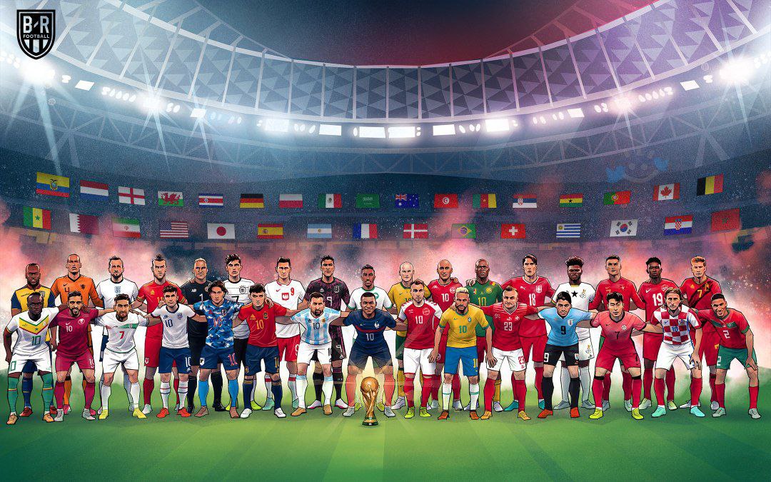تصویری جالب از ستاره‌های تمام تیم‌های حاضر در جام‌جهانی ۲۰۲۲قطر + عکس