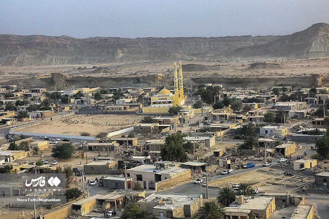 تصاویر هوایی از منطقه زلزله‌زده مهران هرمزگان + عکس