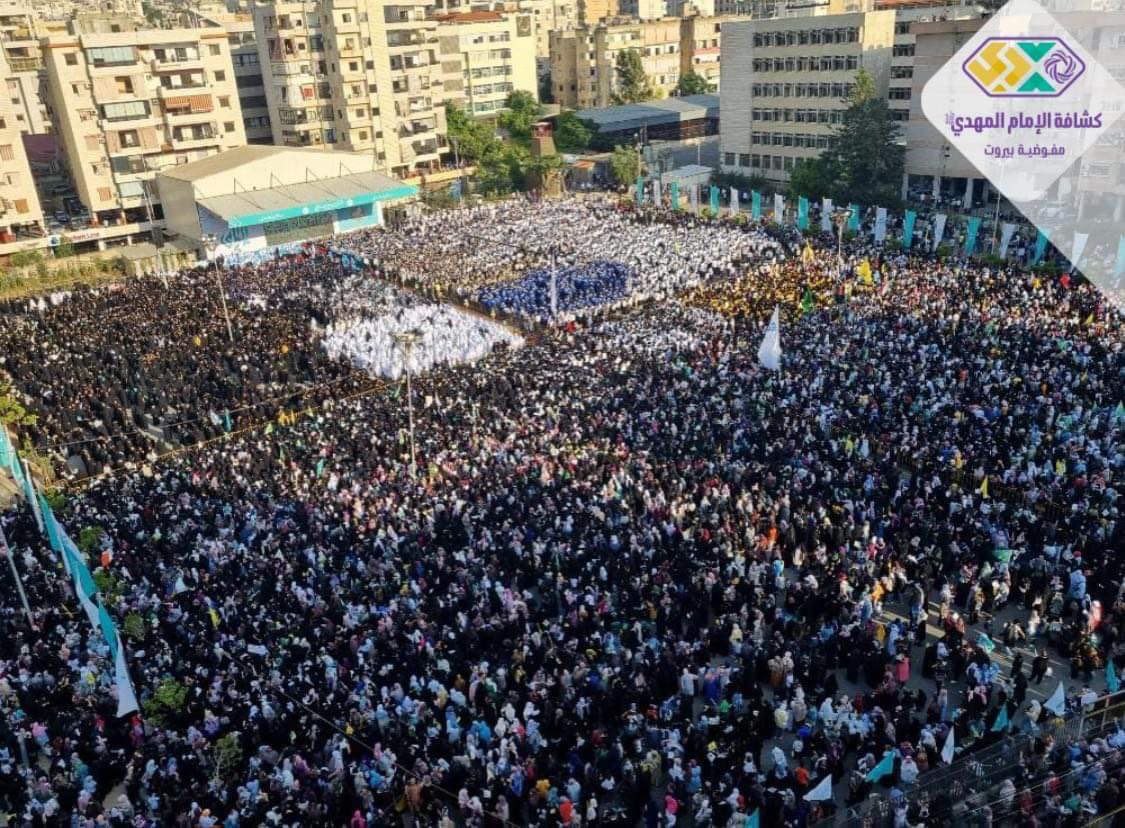 تجمع سلام فرمانده در ضاحیه بیروت + عکس