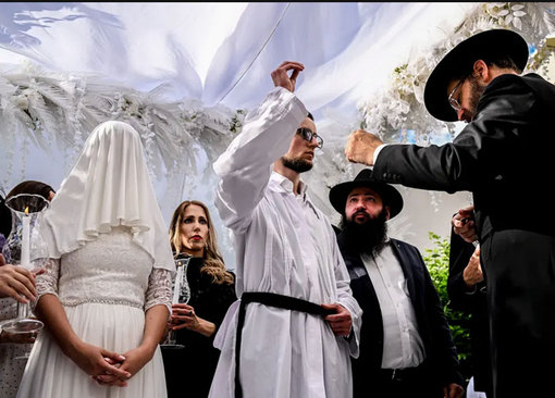 مراسم ازدواج یک زوج یهودی در برلین + عکس