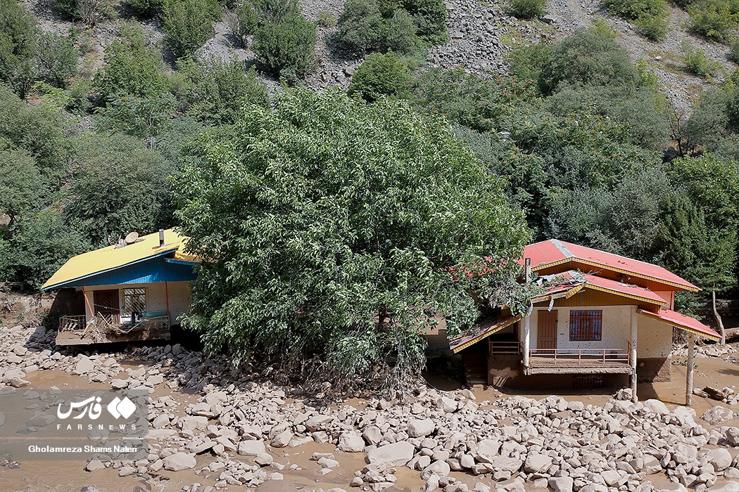 آخرین وضعیت مناطق سیل‌زده «مرزن آباد» + عکس