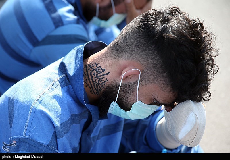 خالکوبی عجیب سارق دستگیر شده در تهران + عکس