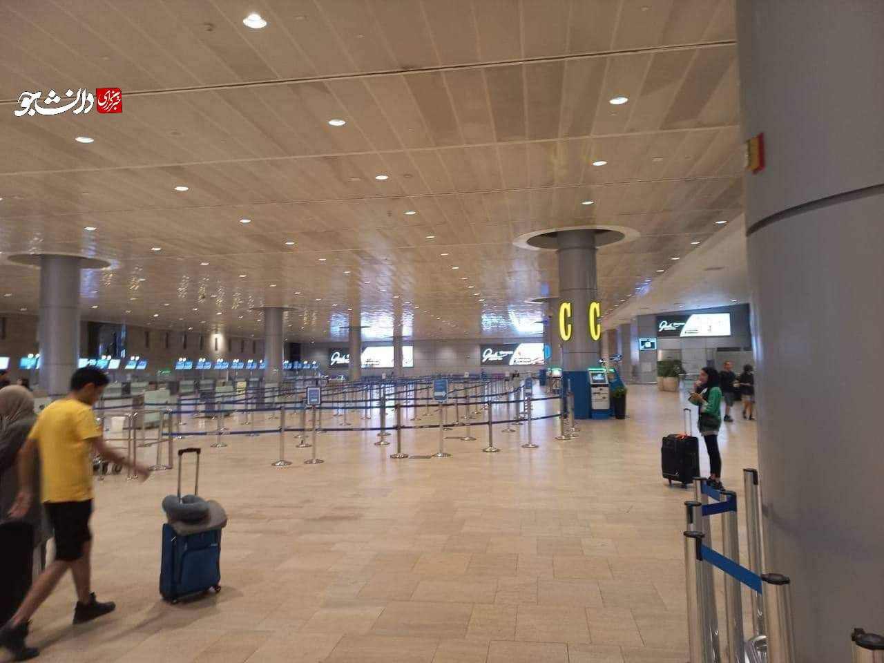 فرودگاه بن گوریون از ترس حملات مقاومت خالی شد + عکس