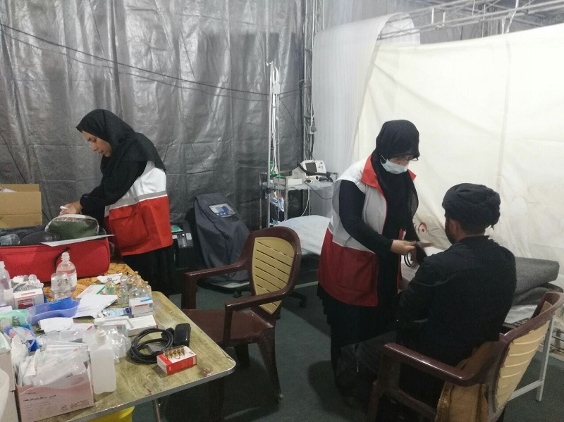  افزایش تعداد کادر درمان درمانگاه‌های هلال احمر عراق در تاسوعا و عاشورا