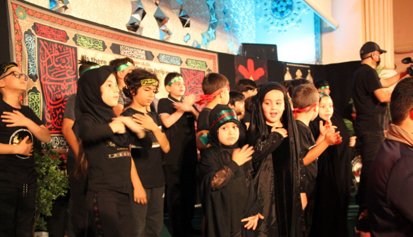 کودکان عزادار حسینی در مرکز اسلامی انگلیس +تصاویر
