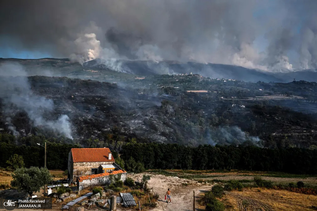 پیشرفت آتش سوزی در پرتغال + عکس