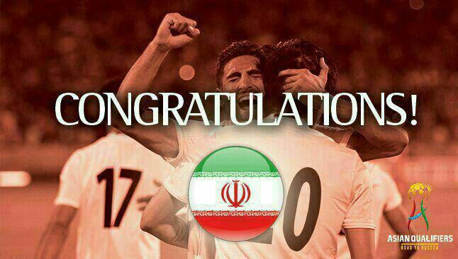 تبریک AFC به مناسبت صعود تیم ملی فوتبال ایران به جام جهانی 2018 روسیه 