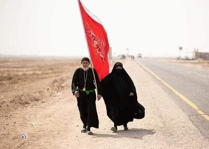 قدم قدم با یک علم + عکس