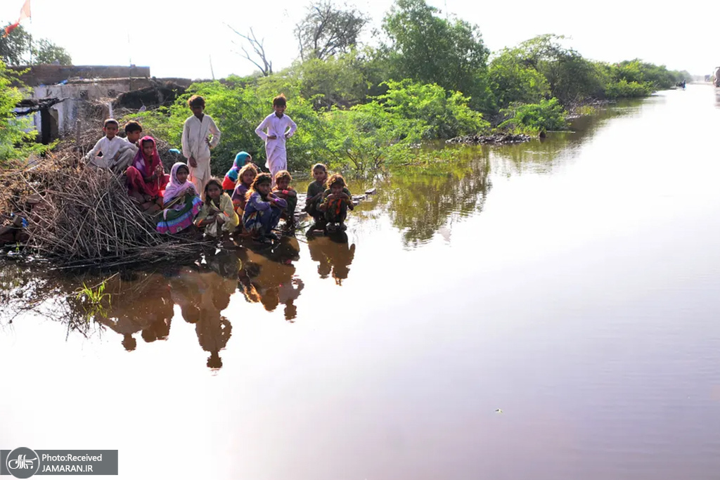 جاری شدن سیل در پاکستان + عکس