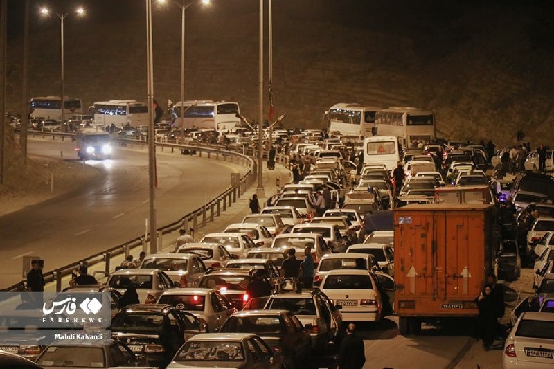 ترافیک سنگین در مرز مهران + عکس