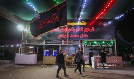 تصاویری زیبا از پیاده‌روی شبانه مسیر نجف به کربلا