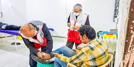 افزایش مراجعه به مرکز درمانی هلال‌احمر ایران در عراق و شبانه روزی شدن فعالیت تیم های درمانی + تصاویر