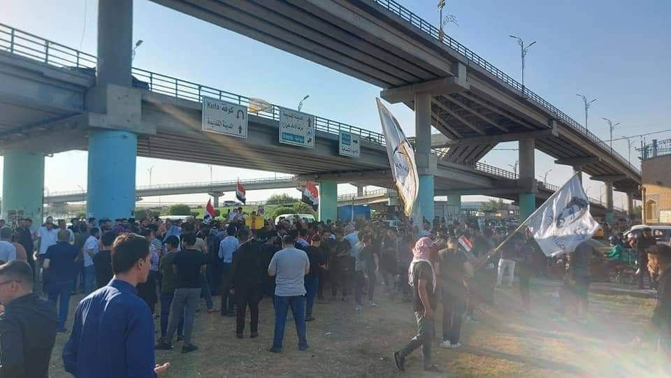  نجف اشرف شاهد حضور صدها معترض در مرکز این شهر بود+تصویر