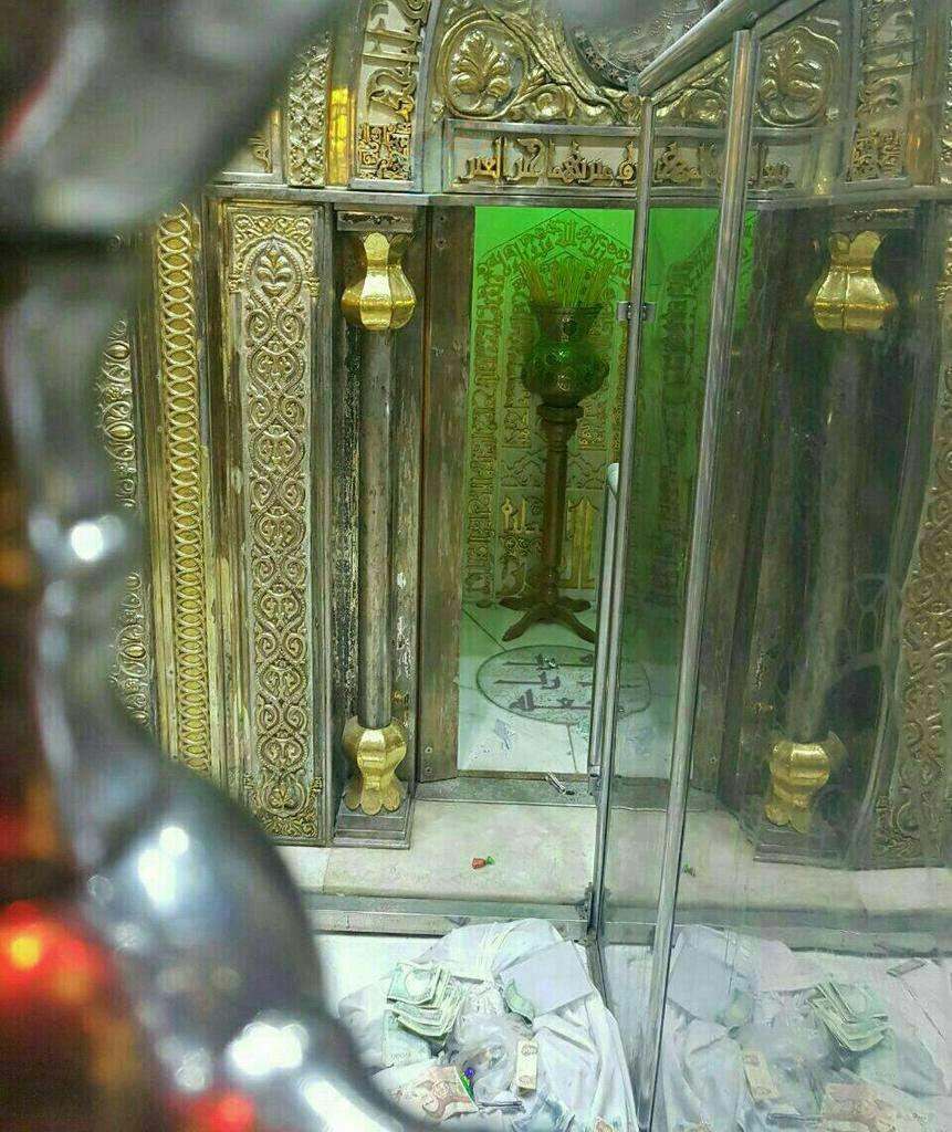 نمایی از محراب مسجد کوفه، مکان ضربت خوردن حضرت علی علیه السلام