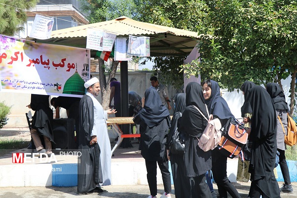  موکب پیامبر اکرم (ص) در دانشگاه علوم پزشکی این شهر + تصاویر