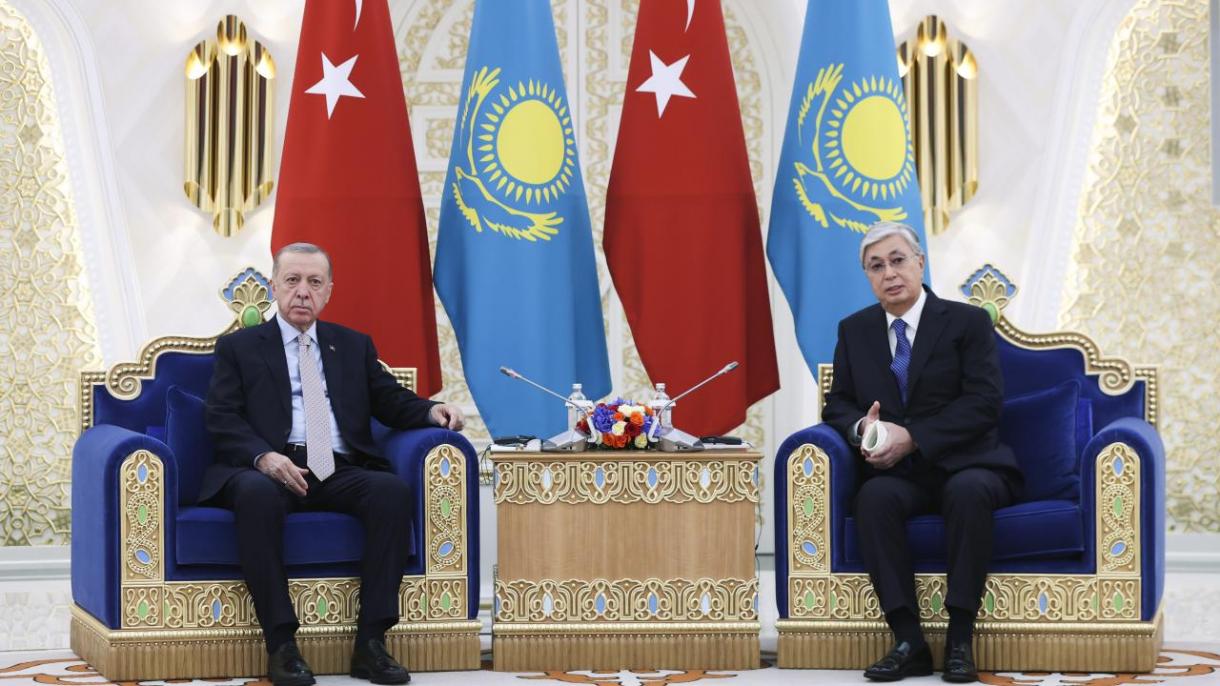 تصویری از دیدار اردوغان با رییس جمهور قزاقستان