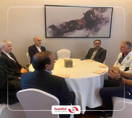حضور وزیر ورزش و جوانان در اردوی تیم ملی و گفت‌وگو با کی‌روش + عکس