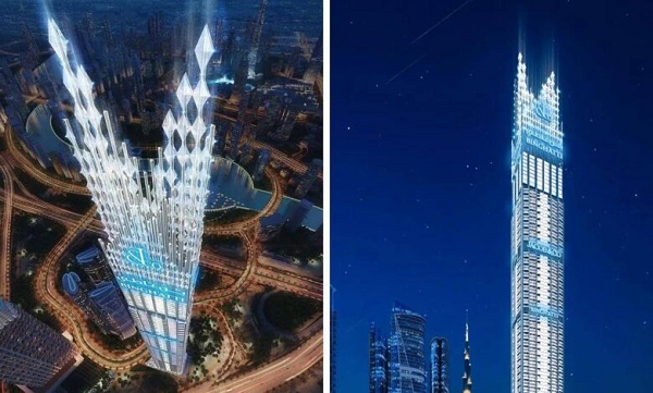 بلندترین برج مسکونی دنیا با تاجی از الماس + عکس