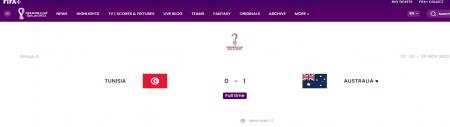 نتیجه نهایی بازی استرالیا و تونس در جام جهانی 2022 قطر +عکس