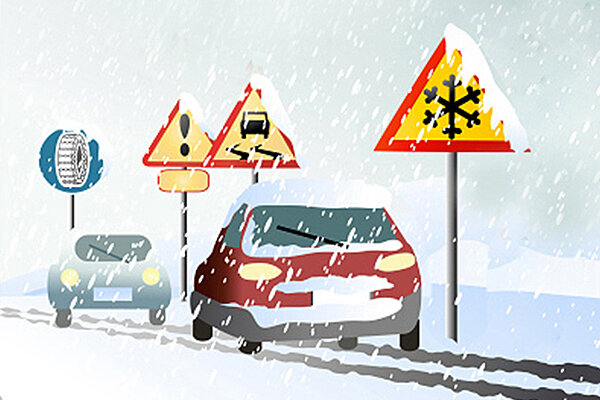 اینفوگرافیک| هنگام سرخوردن خودرو روی برف چه کنیم؟