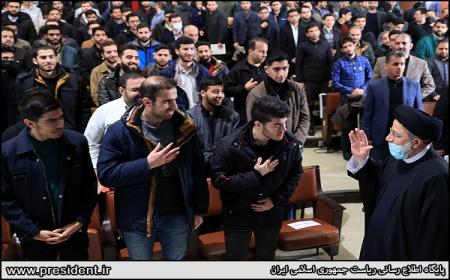 تصاویری از حضور رئیسی در دانشگاه تهران