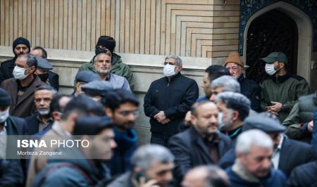 حضور سردار قاآنی در مراسم تشییع «رستم قاسمی» + عکس