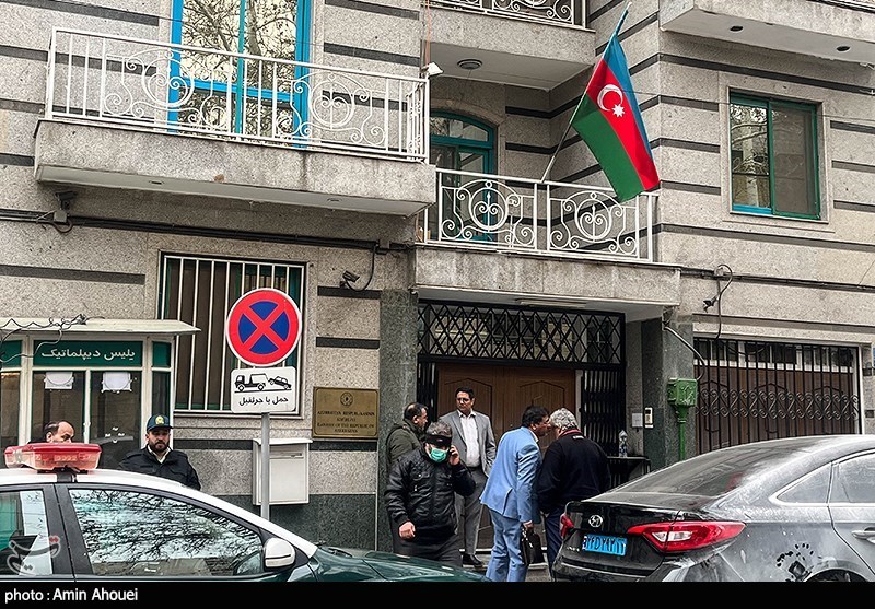 سفارت جمهوری آذربایجان پس از حادثه تیراندازی + عکس