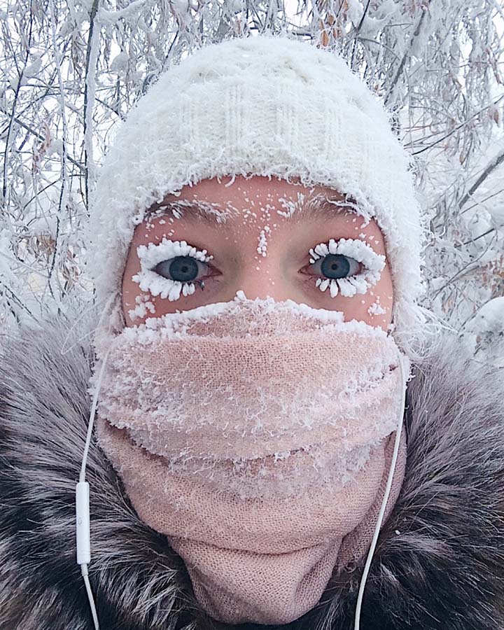تصاویری از شهر یخ‌زده «یاکوتسک» با دمای منفی ۶۲ درجه! + فیلم