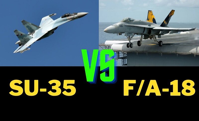 اینفوگرافیک| مقایسه دو جنگنده سوخو-۳۵ و مک‌دانل داگلاس اف-۱۸