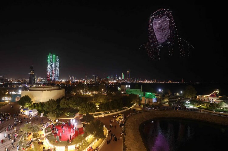 تصویری ساخته شده با پهپاد از ولیعهد امیر کویت + عکس