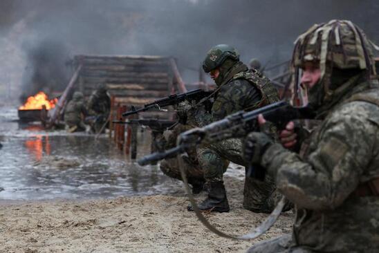 برگزاری رزمایش نیروهای اوکراین در نزدیکی مرز بلاروس + عکس