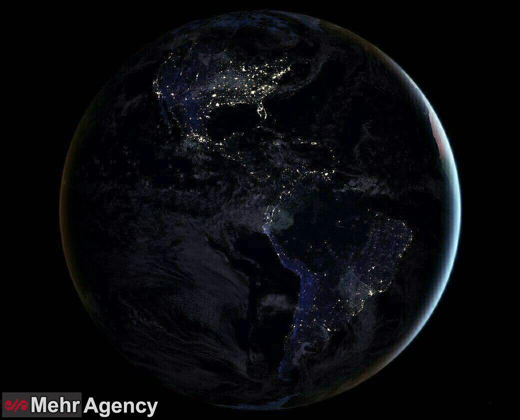 ناسا واضح ترین عکس از کره زمین در شب را منتشر کرد + عکس