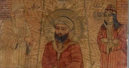 تصویری از امام علی (ع) به همراه حسنین(ع)، سلمان فارسی و قنبر + عکس