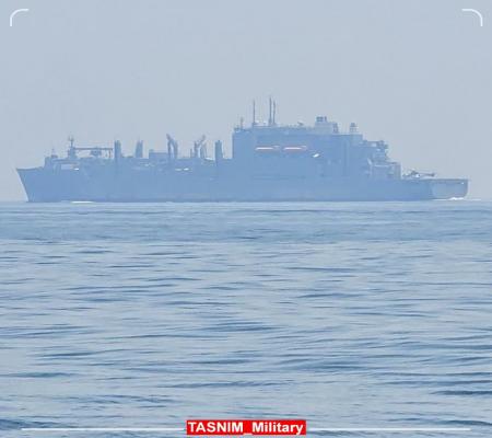 انتشار تصاویر رصد ناو آمریکایی توسط سپاه + عکس