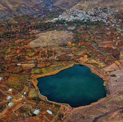 تصویر زیبای هوایی از دریاچه آوان+عکس