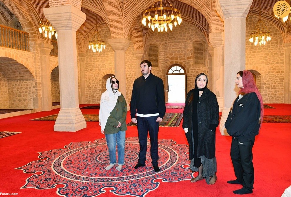 حجاب همسر و دختران علی‌اف در افتتاح مسجد تاریخی شوشا + عکس