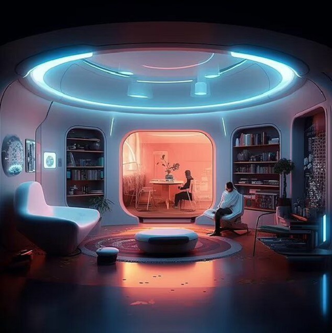 تصاویر هوش مصنوعی از خانه‌ ها در سال ۲۰۵۰ 
