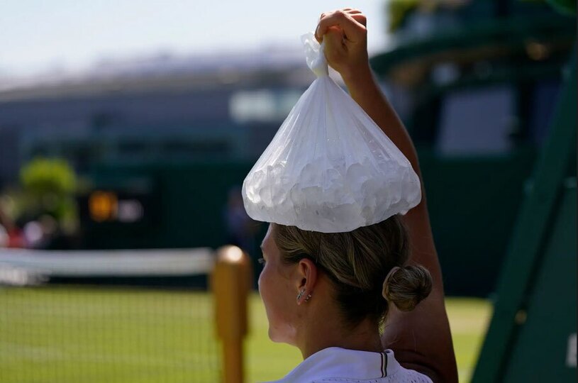 روش تنیس باز اوکراینی برای خنک شدن + عکس