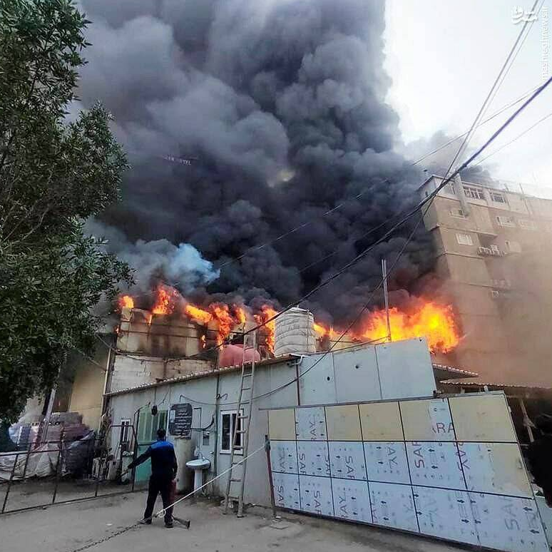 آخرین وضعیت و امدادرسانی به مصدومان حادثه آتش‌سوزی هتل محل اقامت زائران ایرانی در نجف