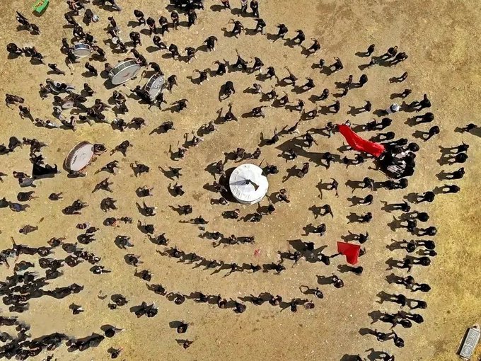 عزاداری حسینی(ع) در یکی از روستاهای اهر+عکس