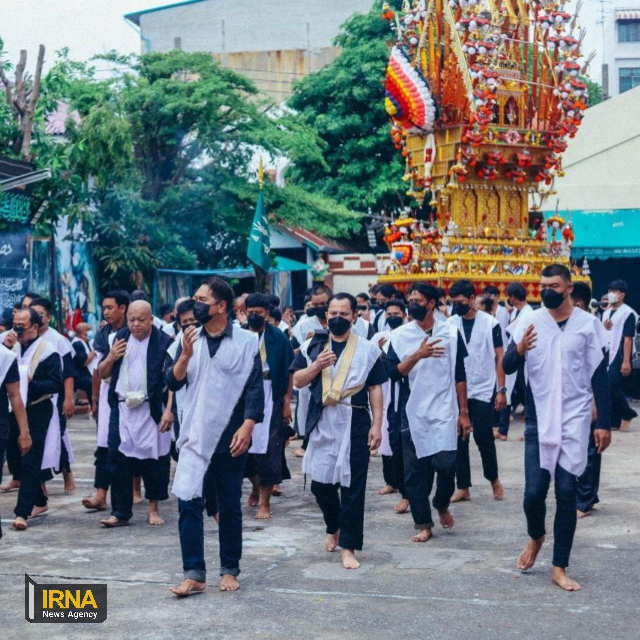 مراسم عزاداری شیعیان در تایلند + عکس