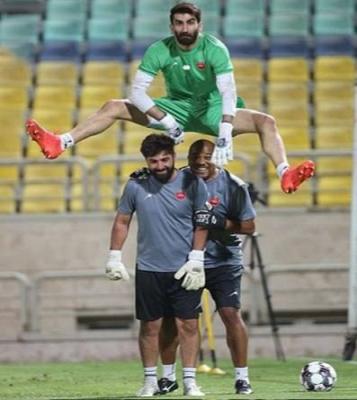 آمادگی جسمانی بیرانوند در تمرین پرسپولیس + عکس