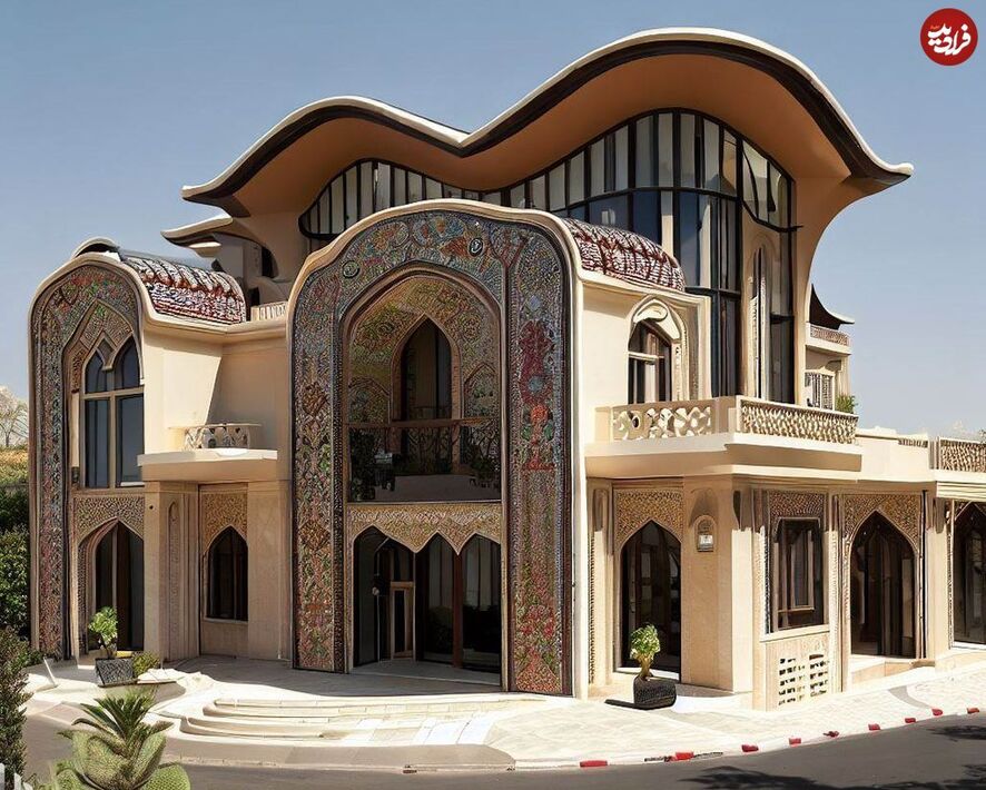 تصاویر زیبا از خانه‌های مدرن با سبک معماری قاجار + عکس