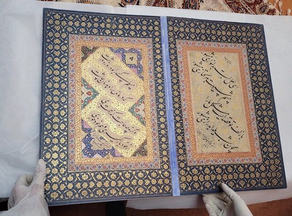 رونمایی از نسخه خطی نفیس میرعماد در کتابخانه سلطنتی کاخ گلستان+ تصویر
